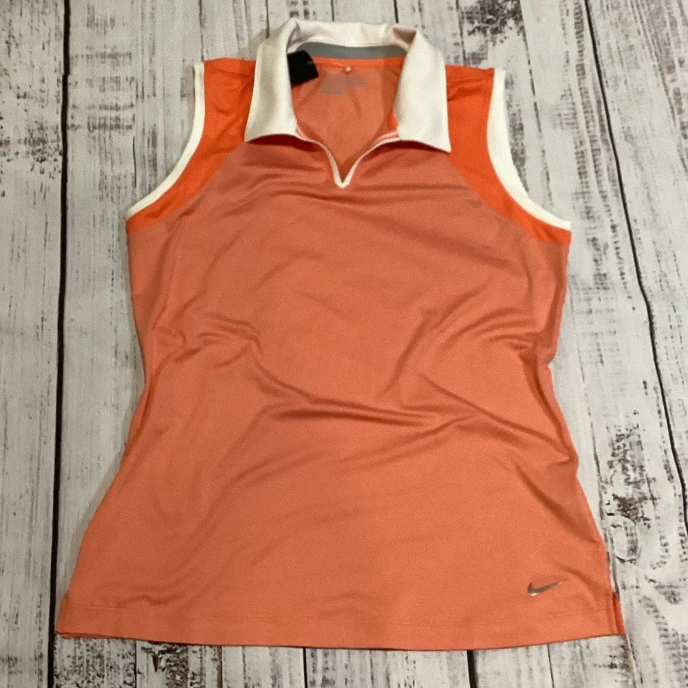 719. Nike Tour Performance Tangerine Golf Polo Size Medium EUC